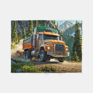 Hauling Gravel - Trucker Fleece Blanket