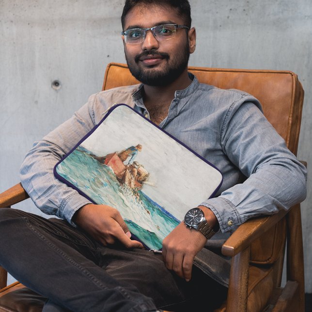 Hauling In The Nets (1887) By Winslow Homer Laptop Sleeve (Hauling In The Nets (1887) By Winslow Homer Laptop Sleeve)