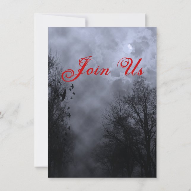 Hauné Sky Custom Blue Mist Halloween Invitation (Devant)