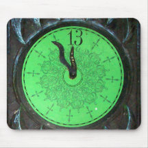 Haunted 13th Hour Clock Mousepad