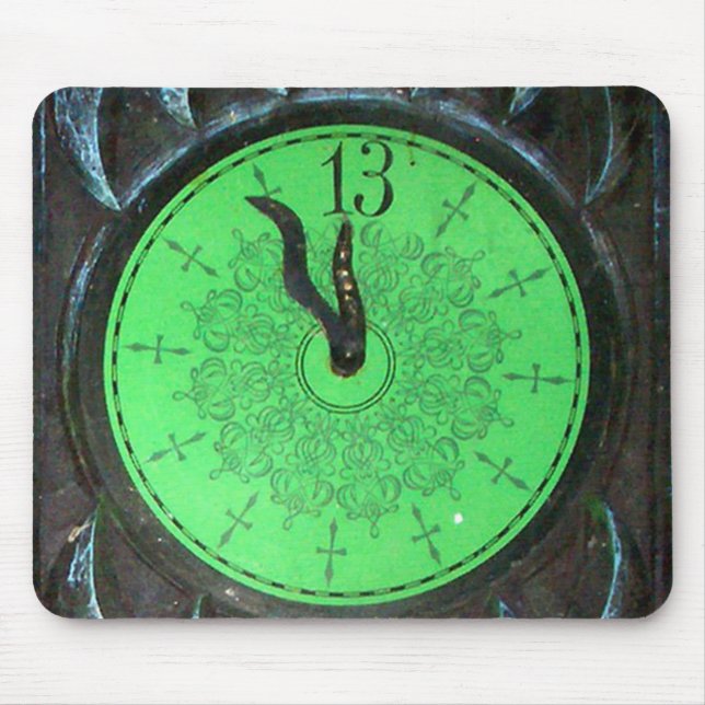 Haunted 13th Hour Clock Mousepad (Front)