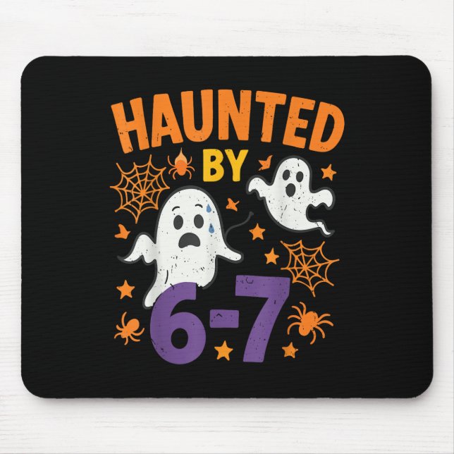 Haunted 67 Ghost Math Teacher Halloween Costume Ma Mouse Pad (Front)