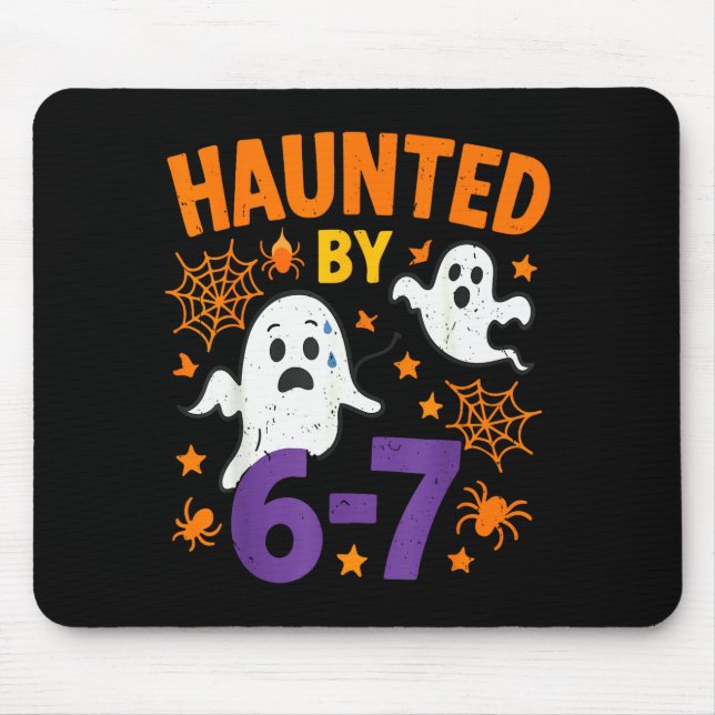 Haunted 67 Ghost Math Teacher Halloween Costume Ma Mouse Pad (Front)