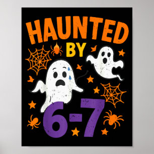 Haunted 67 Ghost Math Teacher Halloween Costume Ma Poster