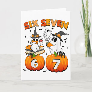 Haunted 67 Meme Six Seven 6-7 Funny Internet Joke Card