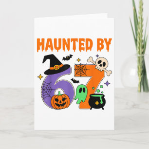 Haunted 67 Meme Six Seven 6-7 Funny Internet Joke  Card