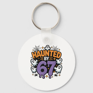 Haunted 67 Meme Six Seven 6-7 Funny Internet Joke  Keychain