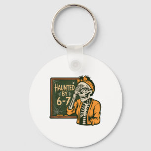 Haunted 67 Meme Six Seven 6-7 Funny Internet Joke  Keychain