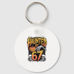 Haunted 67 Meme Six Seven 6-7 Funny Internet Joke  Keychain