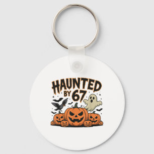 Haunted 67 Meme Six Seven 6-7 Funny Internet Joke  Keychain