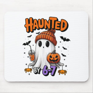 Haunted 67 Meme Six Seven 6-7 Funny Internet Joke  Mouse Pad