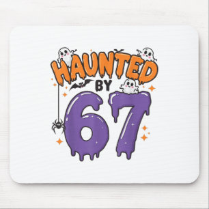Haunted 67 Meme Six Seven 6-7 Funny Internet Joke Mouse Pad