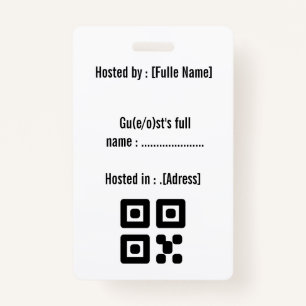 Haunted Badge Halloween Invitation