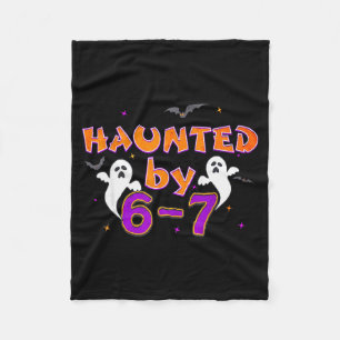 Haunted By 67 Funny 67 Halloween Costume  Fleece Blanket