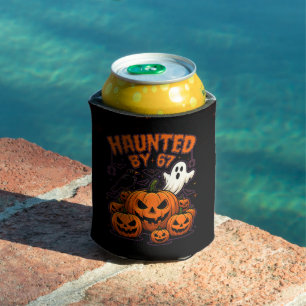 Haunted by 67 Funny Ghost And Pumpkin Halloween Can Cooler