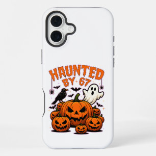 Haunted by 67 Funny Ghost And Pumpkin Halloween iPhone 16 Plus Case