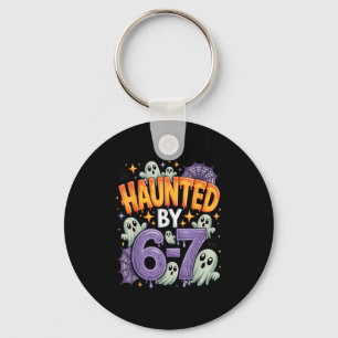 Haunted By 67 – Funny Ghost And Pumpkin Halloween  Keychain