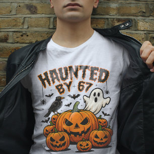 Haunted by 67 Funny Ghost And Pumpkin Halloween T-Shirt