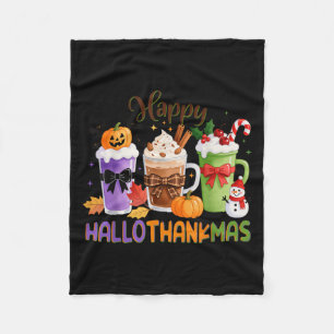 Haunted By 67 Funny Halloween Haunted By 6-7 Ghost Fleece Blanket