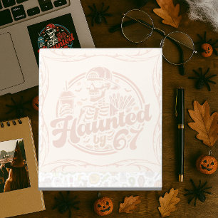 Haunted By 67 Funny Halloween Six Seven 67 Meme Notepad