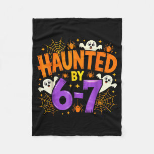 Haunted By 67 Funny Six Seven Meme Soky Ghost Hall Fleece Blanket