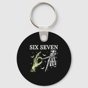 Haunted By 67 – Funny Skeleton Hands Halloween Cos Keychain