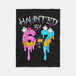 Haunted By 67 Ice Cream Drip Funny Six Seven Meme Fleece Blanket