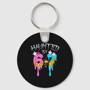 Haunted By 67 Ice Cream Drip Funny Six Seven Meme Keychain