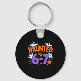 Haunted By 6-7 Halloween Ghosts And Sders Design  Keychain