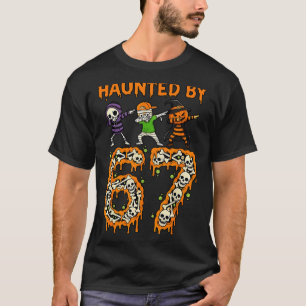 Haunted By 6-7 Halloween Skeleton Dabbing Meme Men T-Shirt