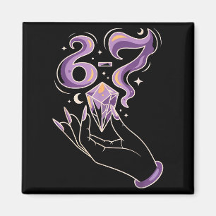 Haunted By 6-7 Smoke Girls Witch Hand Crystal Hall Magnet