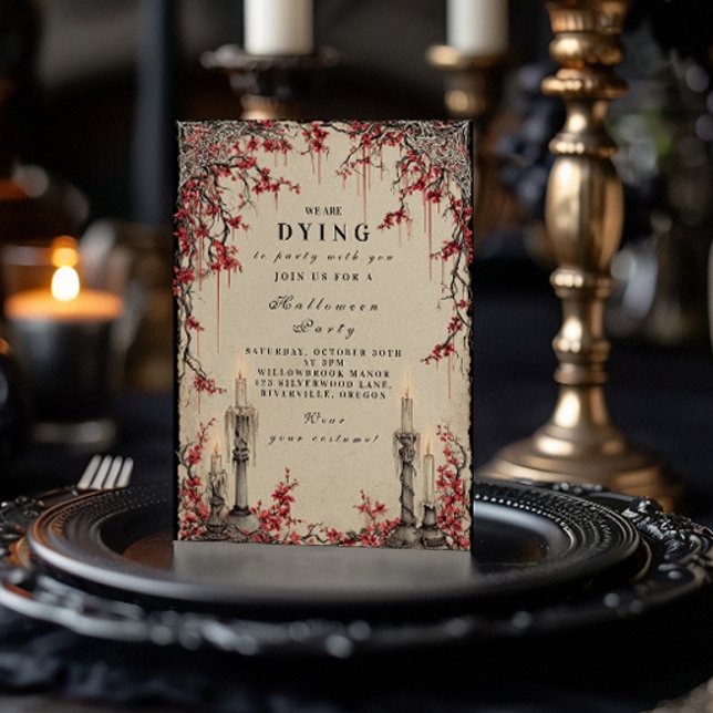 Haunted Candlelight Halloween Gathering Invitation (Creator Uploaded)