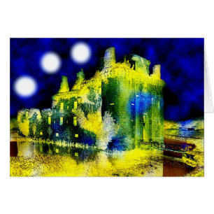 Haunted Castle at Halloween card