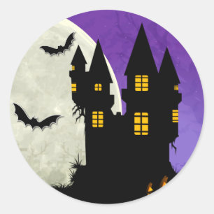 Haunted Castle Halloween Envelope Seal Stickers