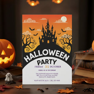 Haunted Castle Halloween Party Invitation