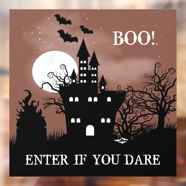 Haunted Castle Halloween Window Cling (Sheet 2)