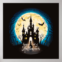 Haunted Castle Happy Halloween Creepy