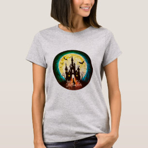 Haunted Castle Happy Halloween Creepy T-Shirt