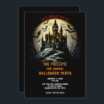 Haunted Castle on Cemetery Hill Halloween Party Invitation<br><div class="desc">Customize for any event</div>