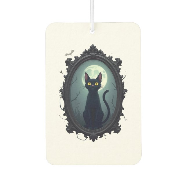 Haunted Cat Mirror Air Freshener (Front)
