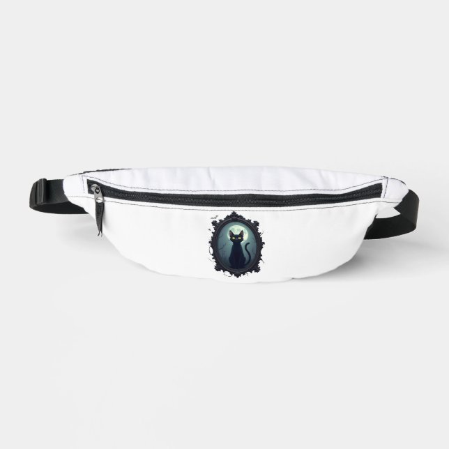 Haunted Cat Mirror Fanny Pack (Front)