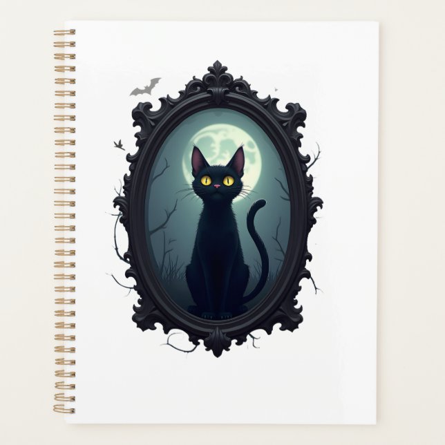 Haunted Cat Mirror Planner (Front)