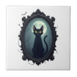 Haunted Cat Mirror Tile<br><div class="desc">Haunted Cat Mirror</div>