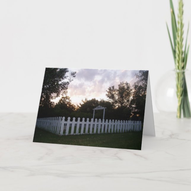 “Haunted Cemetery at Sunset" Hallowe’en Card (Front)