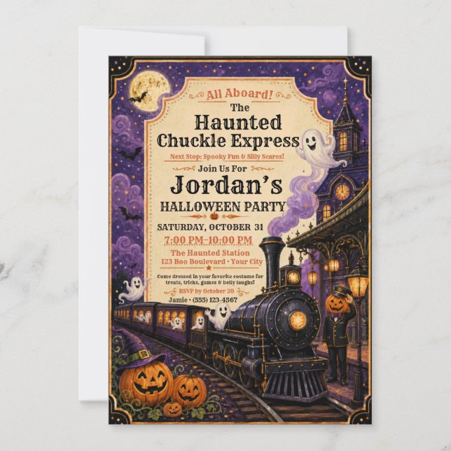 Haunted Chuckle Express Card (Front)