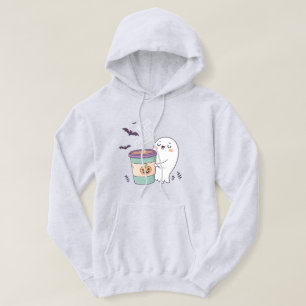 Haunted Coffee Ghost Hoodie – Cute Halloween Sweat