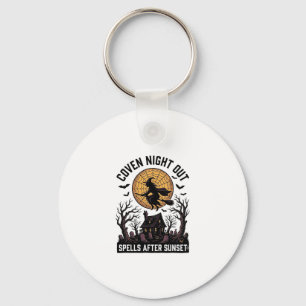 Haunted Coven Shirt Vintage Witch House Halloween  Keychain