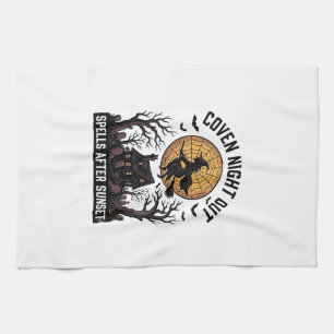 Haunted Coven Shirt Vintage Witch House Halloween Kitchen Towel