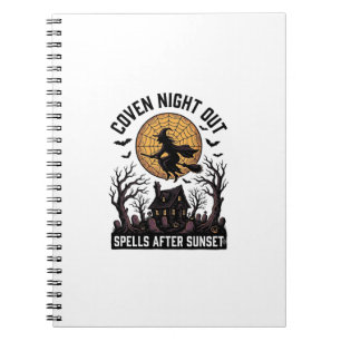 Haunted Coven Shirt Vintage Witch House Halloween  Notebook