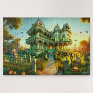 Haunted Estate "Raven's Roost" Creepy Dusk Jigsaw Puzzle
